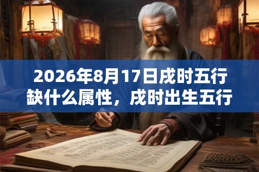 2026年8月17日戌时五行缺什么属性，戌时出生五行缺什么