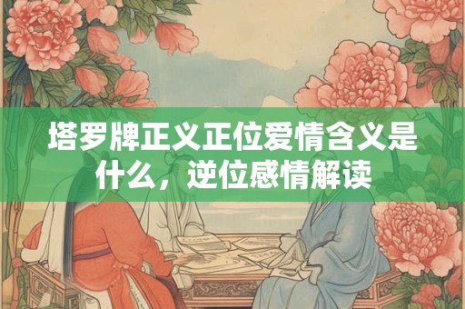 塔罗牌正义正位爱情含义是什么,逆位感情解读 塔罗牌正义正位爱情含义是什么,逆位感情解读