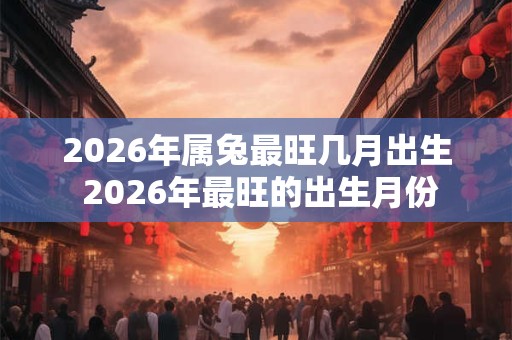 2026年属兔最旺几月出生 2026年最旺的出生月份