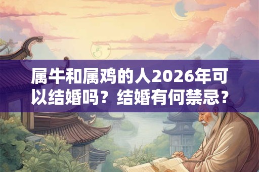 属牛和属鸡的人2026年可以结婚吗？结婚有何禁忌？