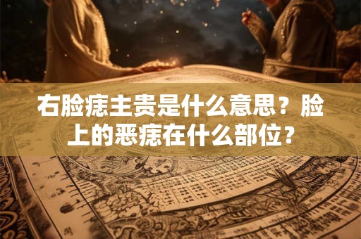 右脸痣主贵是什么意思?脸上的恶痣在什么部位? 右脸痣主贵是什么意思?脸上的恶痣在什么部位?