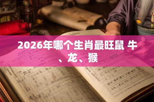 2026年哪个生肖最旺鼠 牛、龙、猴 2026年哪个生肖最旺鼠 牛、龙、猴