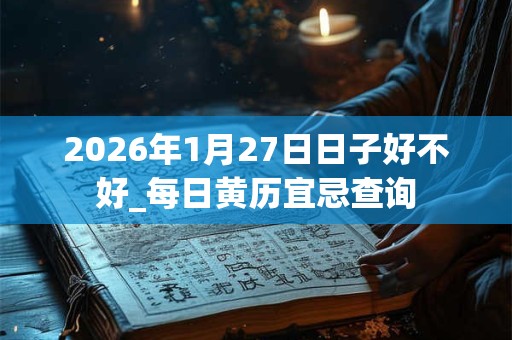 2026年1月27日日子好不好_每日黄历宜忌查询