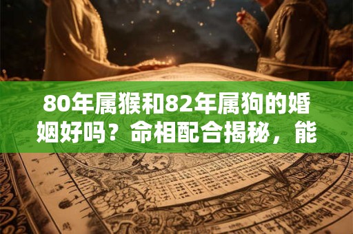 80年属猴和82年属狗的婚姻好吗？命相配合揭秘，能否长久幸福？