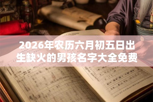 2026年农历六月初五日出生缺火的男孩名字大全免费