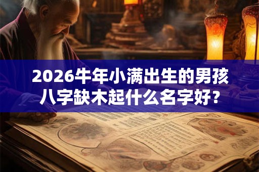 2026牛年小满出生的男孩八字缺木起什么名字好？