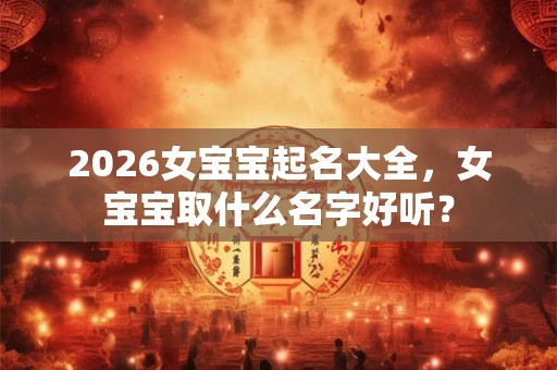 2026女宝宝起名大全，女宝宝取什么名字好听？