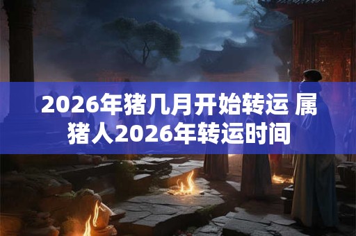 2026年猪几月开始转运 属猪人2026年转运时间