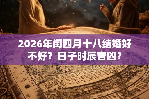 2026年闰四月十八结婚好不好？日子时辰吉凶？