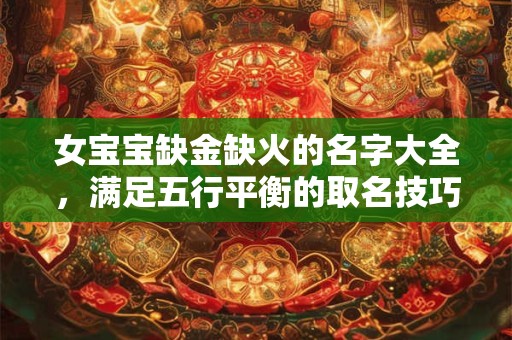 女宝宝缺金缺火的名字大全，满足五行平衡的取名技巧