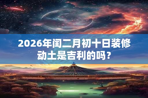 2026年闰二月初十日装修动土是吉利的吗？