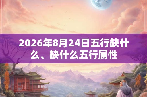 2026年8月24日五行缺什么、缺什么五行属性