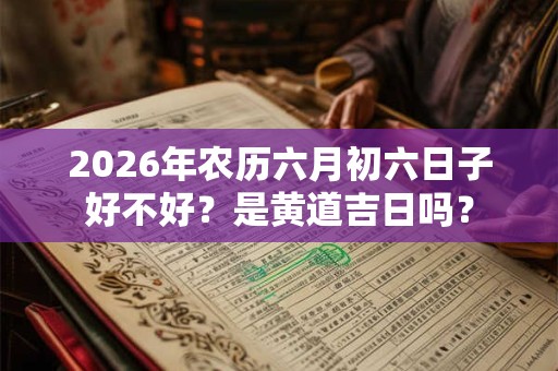 2026年农历六月初六日子好不好？是黄道吉日吗？