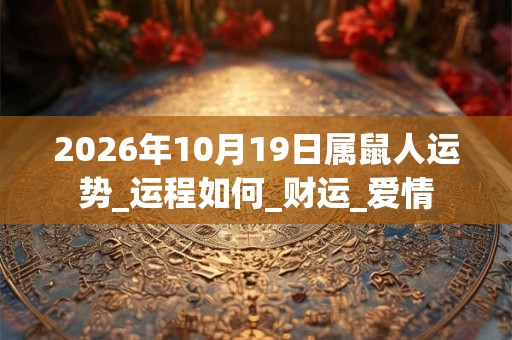 2026年10月19日属鼠人运势_运程如何_财运_爱情
