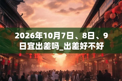 2026年10月7日、8日、9日宜出差吗_出差好不好