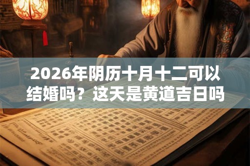 2026年阴历十月十二可以结婚吗？这天是黄道吉日吗