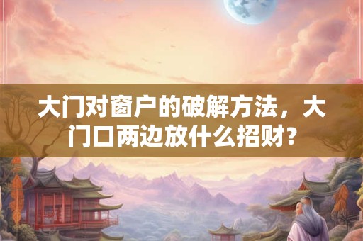 大门对窗户的破解方法,大门口两边放什么招财? 大门对窗户的破解方法,大门口两边放什么招财?