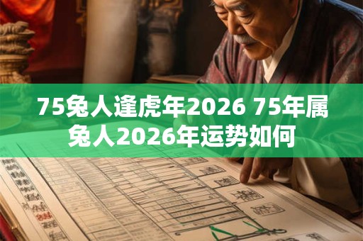 75兔人逢虎年2026 75年属兔人2026年运势如何