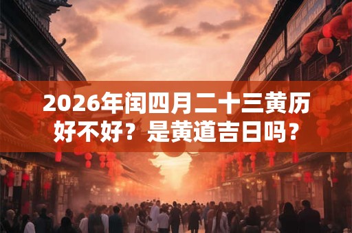 2026年闰四月二十三黄历好不好？是黄道吉日吗？