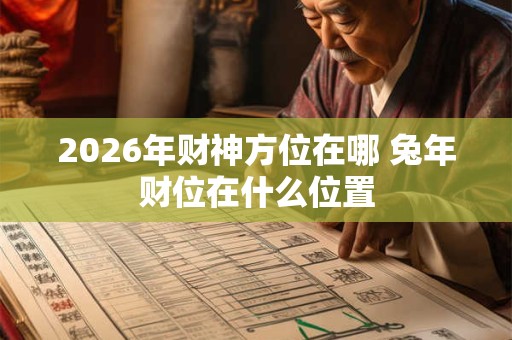 2026年财神方位在哪 兔年财位在什么位置