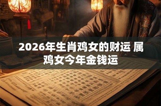 2026年生肖鸡女的财运 属鸡女今年金钱运 2026年生肖鸡女的财运 属鸡女今年金钱运