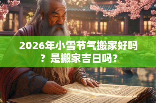 2026年小雪节气搬家好吗?是搬家吉日吗? 2026年小雪节气搬家好吗?是搬家吉日吗?