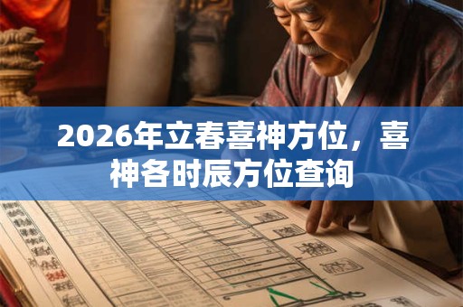 2026年立春喜神方位，喜神各时辰方位查询