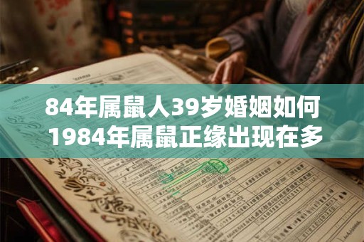 84年属鼠人39岁婚姻如何 1984年属鼠正缘出现在多少岁 84年属鼠人39岁婚姻如何 1984年属鼠正缘出现在多少岁