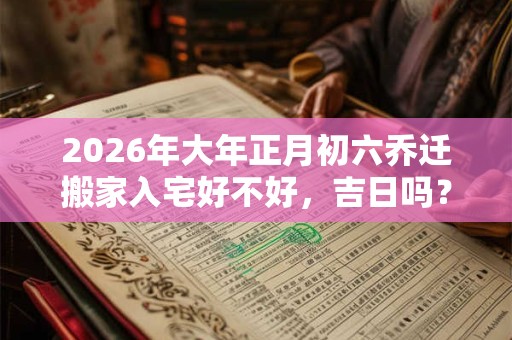 2026年大年正月初六乔迁搬家入宅好不好,吉日吗? 2026年大年正月初六乔迁搬家入宅好不好,吉日吗?