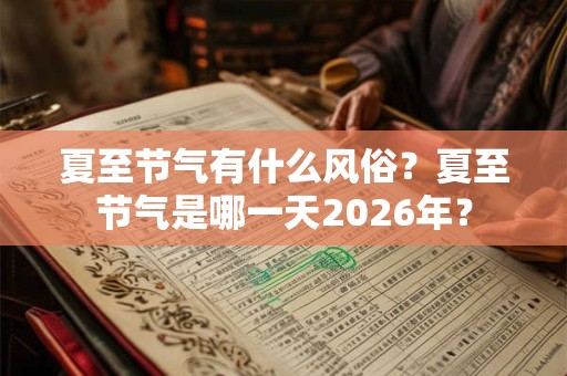夏至节气有什么风俗?夏至节气是哪一天2026年? 夏至节气有什么风俗?夏至节气是哪一天2026年?
