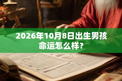 2026年10月8日出生男孩命运怎么样？