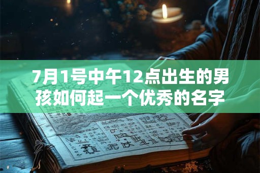 7月1号中午12点出生的男孩如何起一个优秀的名字