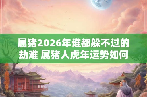 属猪2026年谁都躲不过的劫难 属猪人虎年运势如何