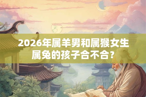 2026年属羊男和属猴女生属兔的孩子合不合？