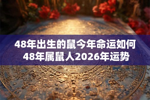 48年出生的鼠今年命运如何 48年属鼠人2026年运势