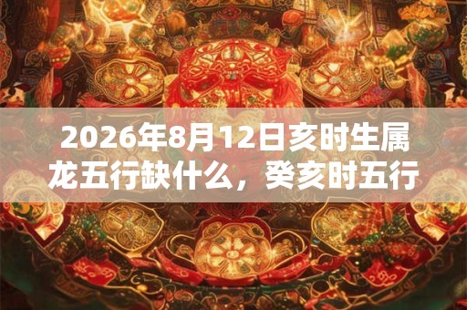 2026年8月12日亥时生属龙五行缺什么，癸亥时五行缺什么