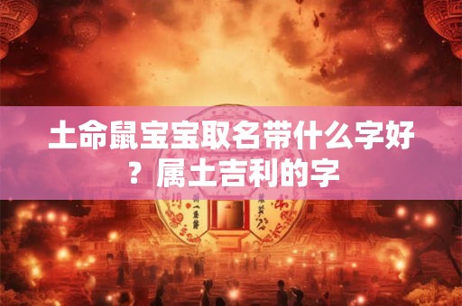 土命鼠宝宝取名带什么字好？属土吉利的字