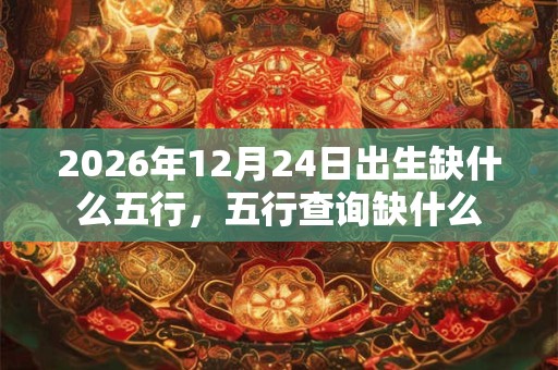 2026年12月24日出生缺什么五行，五行查询缺什么