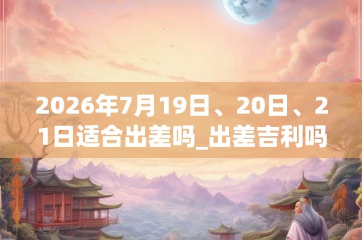 2026年7月19日、20日、21日适合出差吗_出差吉利吗