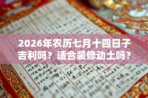 2026年农历七月十四日子吉利吗?适合装修动土吗? 2026年农历七月十四日子吉利吗?适合装修动土吗?
