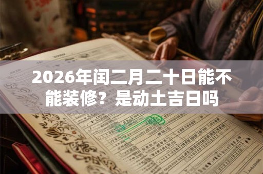 2026年闰二月二十日能不能装修？是动土吉日吗