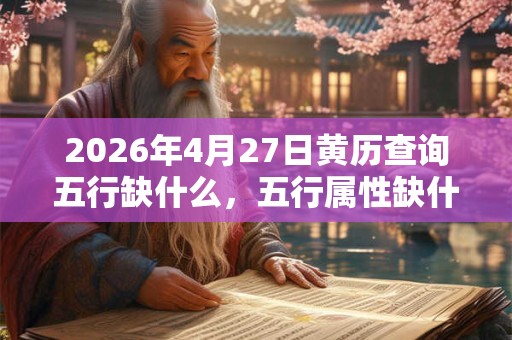 2026年4月27日黄历查询五行缺什么，五行属性缺什么