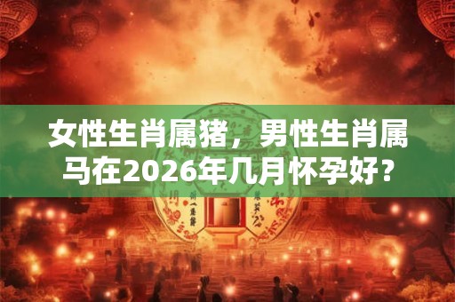 女性生肖属猪，男性生肖属马在2026年几月怀孕好？