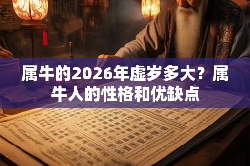 属牛的2026年虚岁多大？属牛人的性格和优缺点