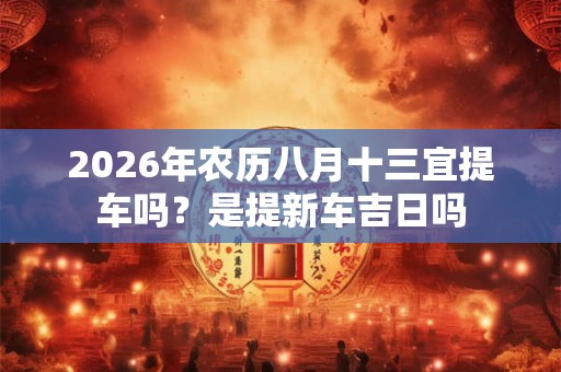 2026年农历八月十三宜提车吗？是提新车吉日吗