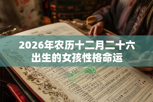 2026年农历十二月二十六出生的女孩性格命运