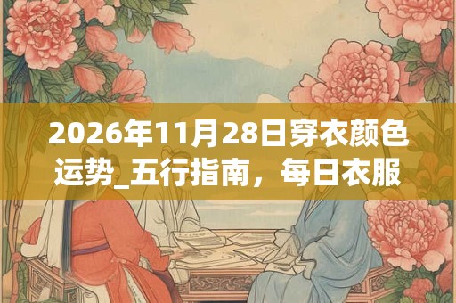 2026年11月28日穿衣颜色运势_五行指南,每日衣服颜色幸运色 2026年11月28日穿衣颜色运势_五行指南,每日衣服颜色幸运色