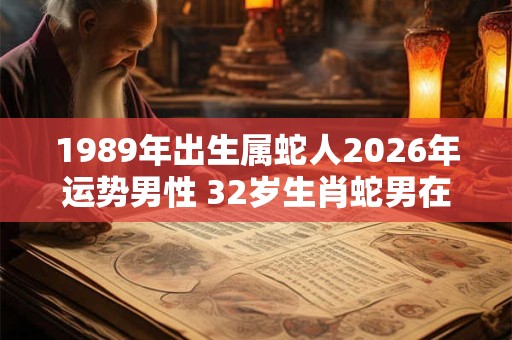 1989年出生属蛇人2026年运势男性 32岁生肖蛇男在2026年运气如何
