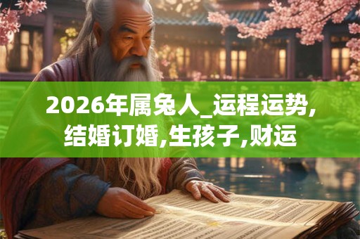 2026年属兔人_运程运势,结婚订婚,生孩子,财运 2026年属兔人_运程运势,结婚订婚,生孩子,财运