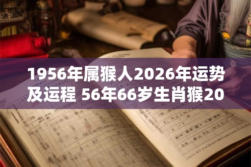 1956年属猴人2026年运势及运程 56年66岁生肖猴2026年每月运势